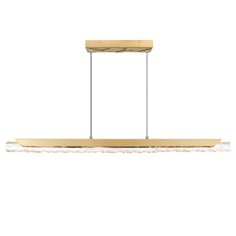 CWI Lighting Valira LED 47" Chandelier, Brass/Clear