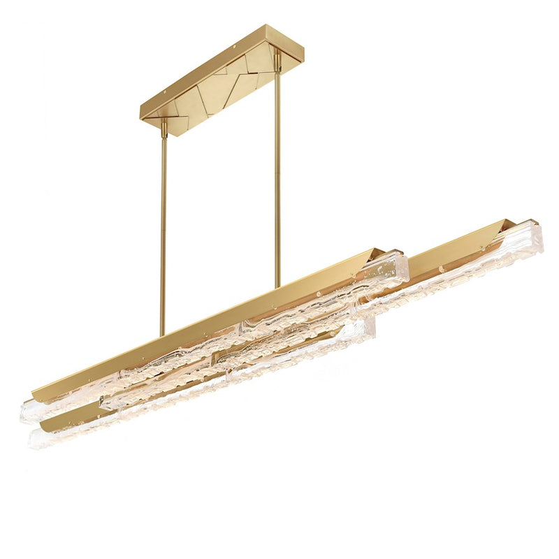 CWI Lighting Valira LED 63" Chandelier, Brass/Clear