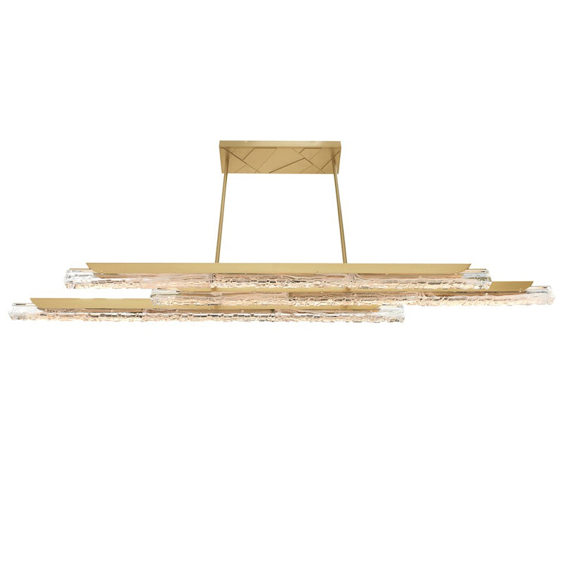 CWI Lighting Valira LED 63" Chandelier, Brass/Clear