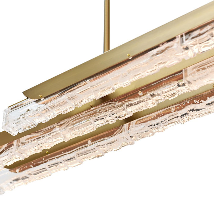 CWI Lighting Valira LED 63" Chandelier, Brass/Clear