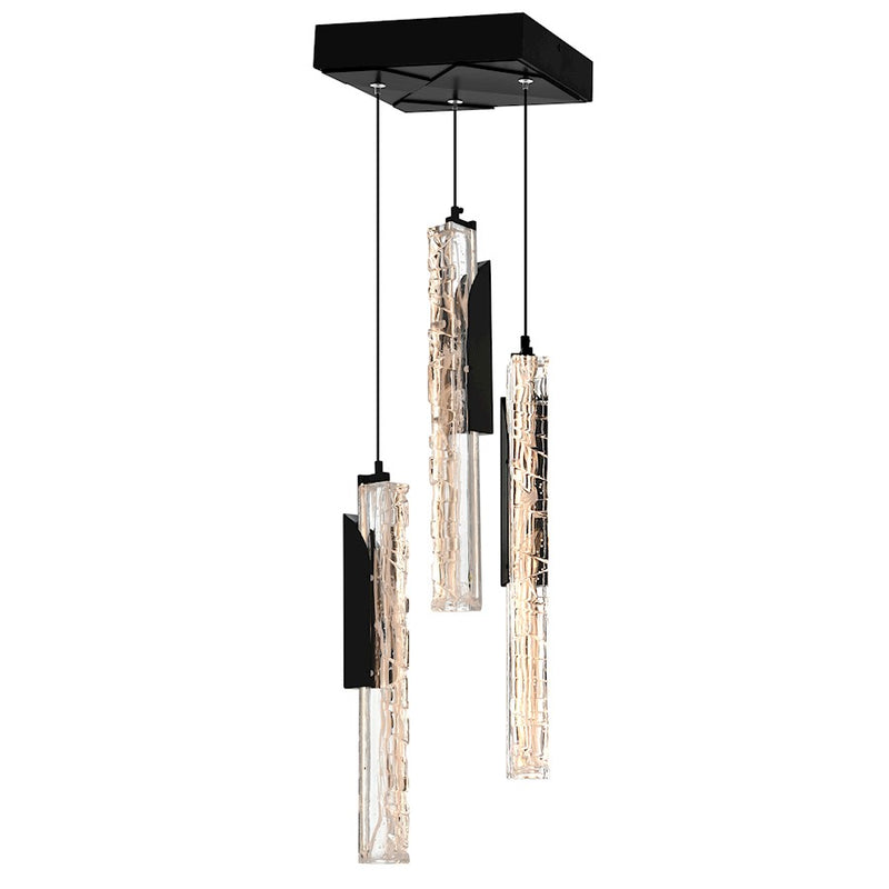 CWI Lighting Valira LED Mini Pendant, Black/Clear