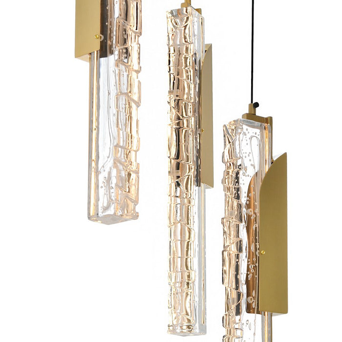 CWI Lighting Valira LED Mini Pendant, Brass/Clear