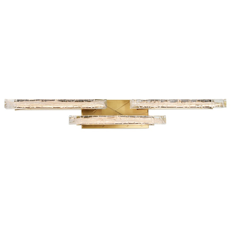 CWI Lighting Valira LED Vanity Light, Brass/Clear