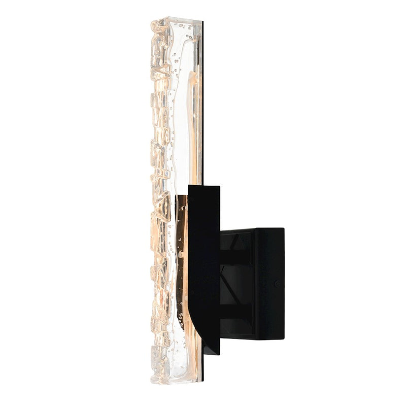 CWI Lighting Valira LED Wall Light, Black/Clear