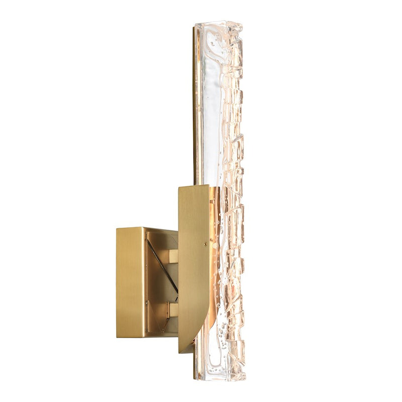 CWI Lighting Valira LED Wall Light, Brass/Clear