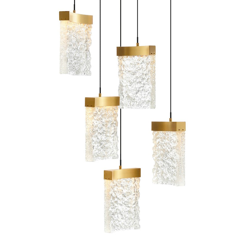 CWI Lighting Lava 12" Mini Pendant, Brass