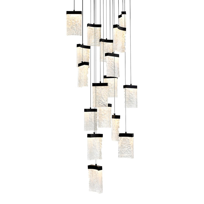 CWI Lighting Lava 24" Chandelier, Black