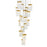 CWI Lighting Lava 24" Chandelier, Brass