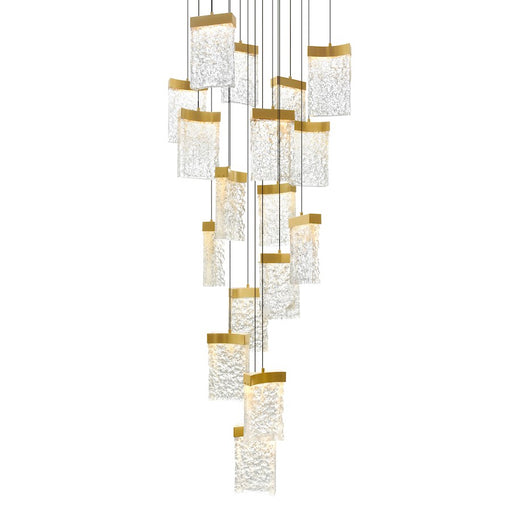 CWI Lighting Lava 24" Chandelier, Brass