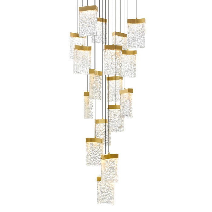 CWI Lighting Lava 24" Chandelier, Brass