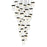 CWI Lighting Lava 36" Chandelier, Black