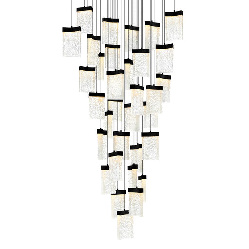 CWI Lighting Lava 36" Chandelier, Black
