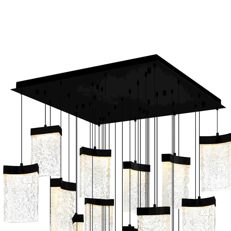 CWI Lighting Lava 36" Chandelier, Black