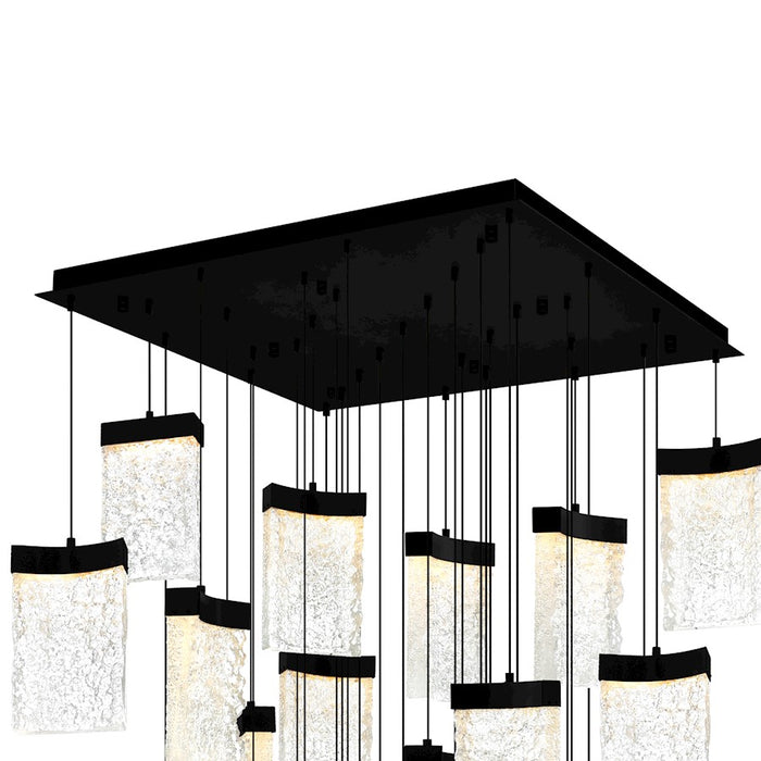 CWI Lighting Lava 36" Chandelier, Black
