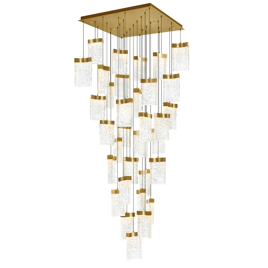 CWI Lighting Lava 36" Chandelier, Brass - 1587P36-33-624