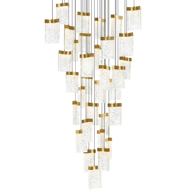 CWI Lighting Lava 36" Chandelier, Brass