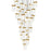 CWI Lighting Lava 36" Chandelier, Brass
