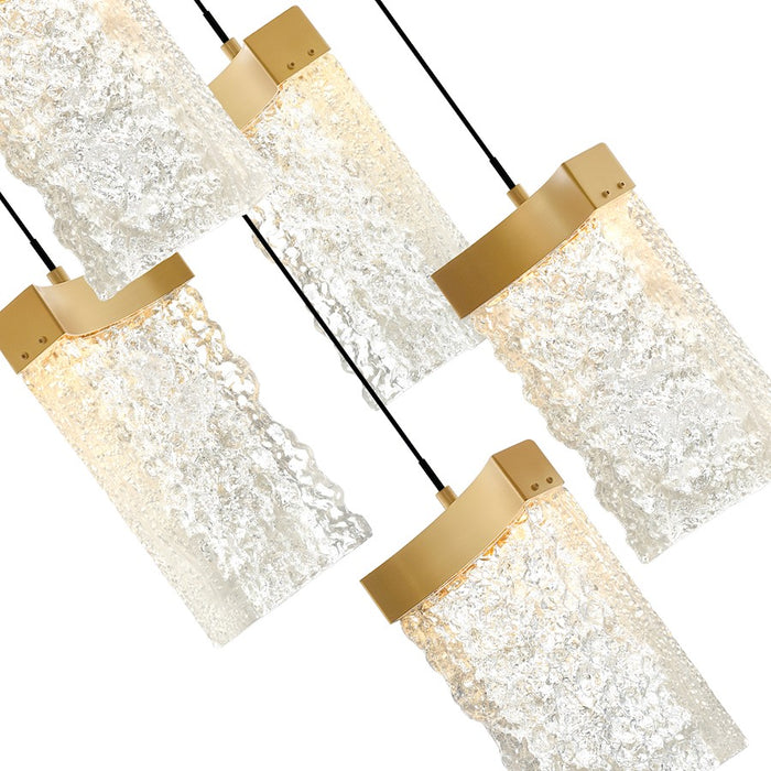 CWI Lighting Lava 36" Chandelier, Brass