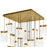 CWI Lighting Lava 36" Chandelier, Brass