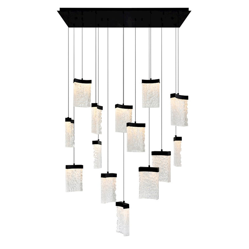 CWI Lighting Lava 48" Chandelier, Black