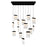 CWI Lighting Lava 48" Chandelier, Black - 1587P48-14-101-RC