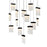 CWI Lighting Lava 48" Chandelier, Black