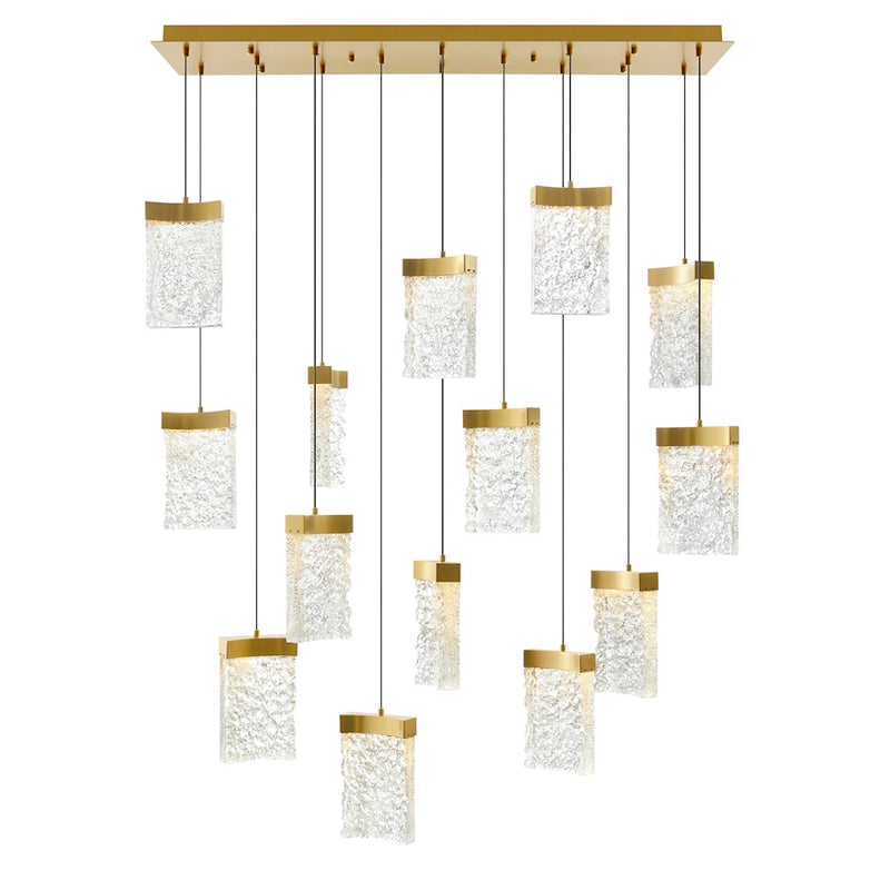 CWI Lighting Lava 48" Chandelier, Brass