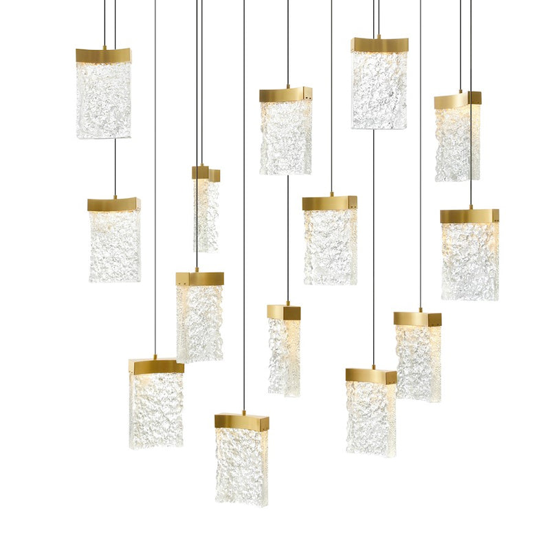 CWI Lighting Lava 48" Chandelier, Brass