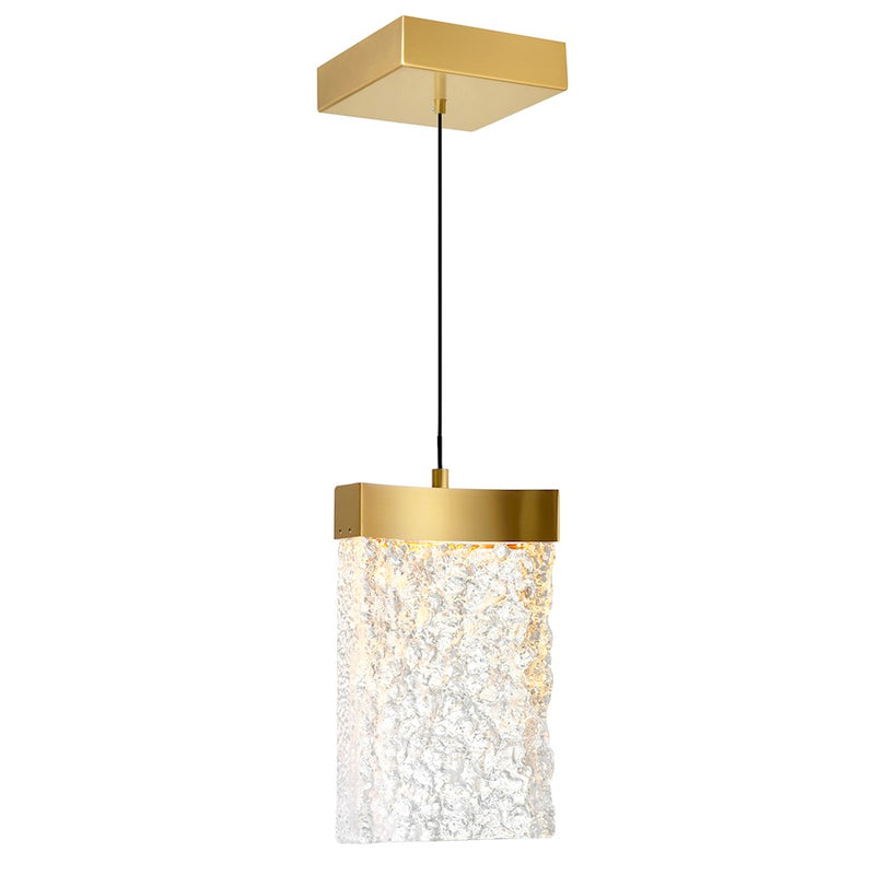 CWI Lighting Lava 6" Mini Pendant, Brass