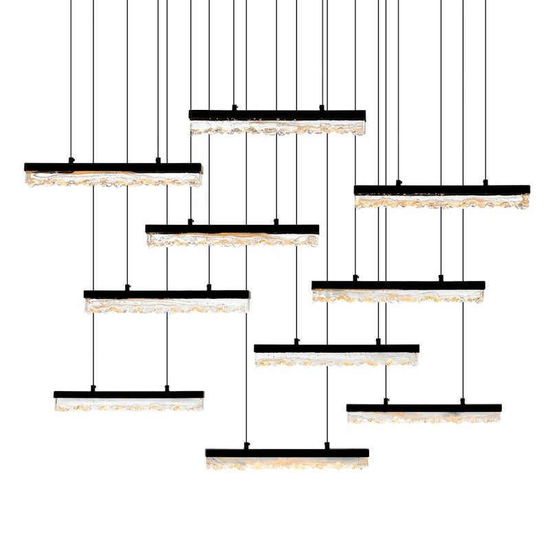 CWI Lighting Stagger Chandelier, Black