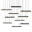 CWI Lighting Stagger Chandelier, Black