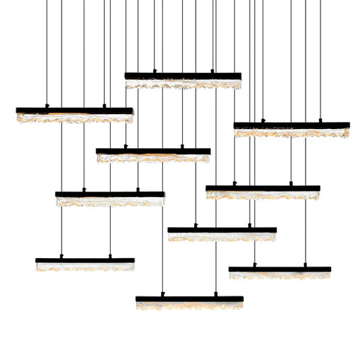 CWI Lighting Stagger Chandelier, Black