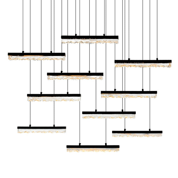 CWI Lighting Stagger Chandelier, Black