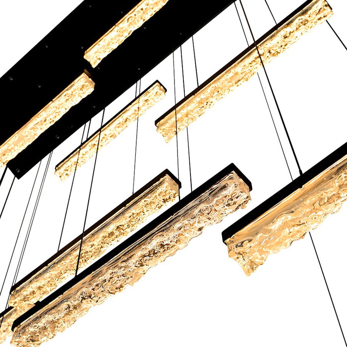 CWI Lighting Stagger Chandelier, Black