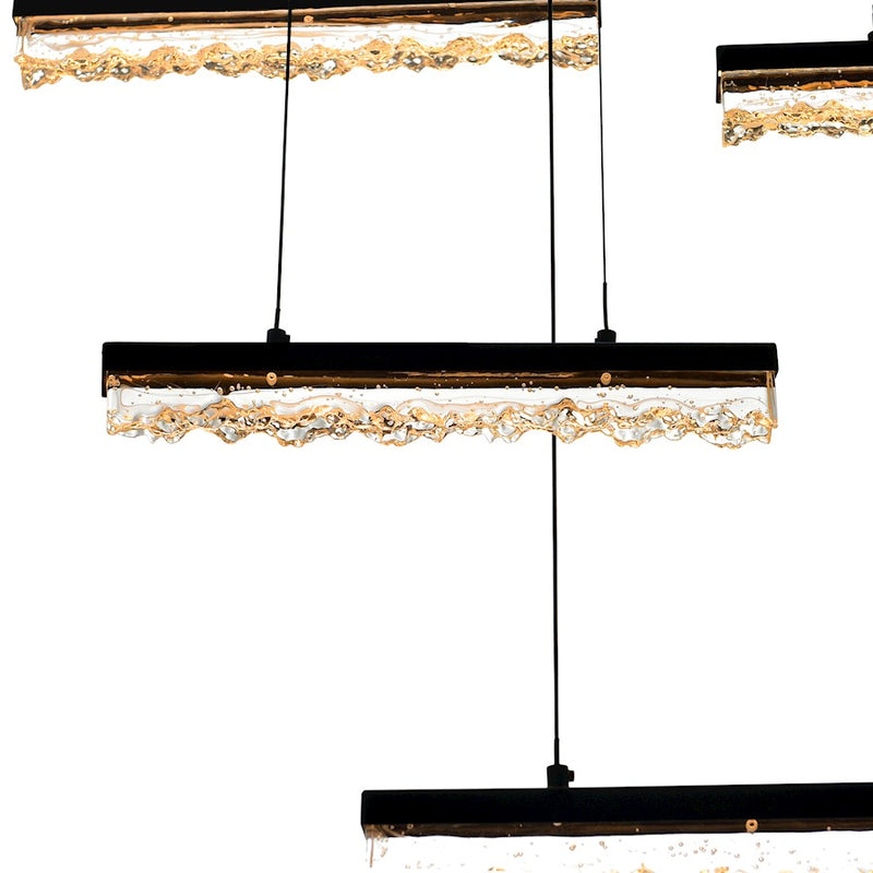CWI Lighting Stagger Chandelier, Black