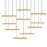 CWI Lighting Stagger 48" Chandelier, Brass