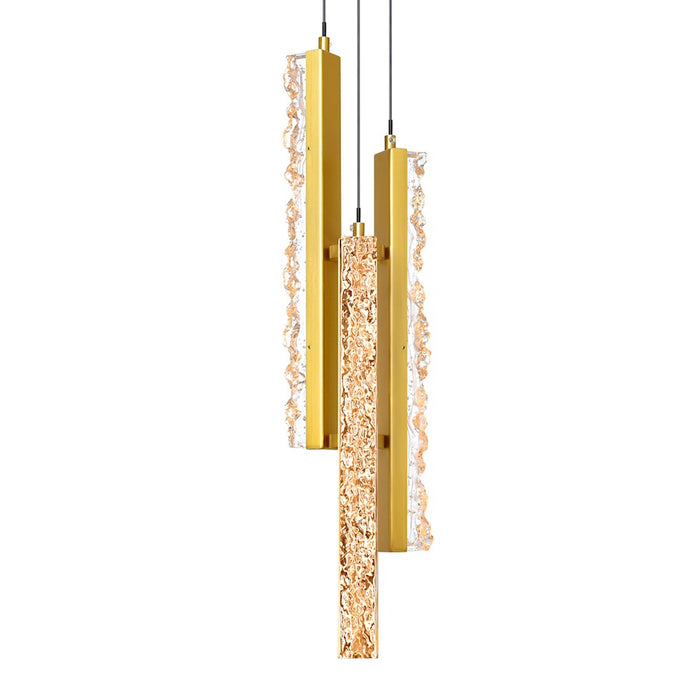 CWI Lighting Stagger Mini Pendant, Brass