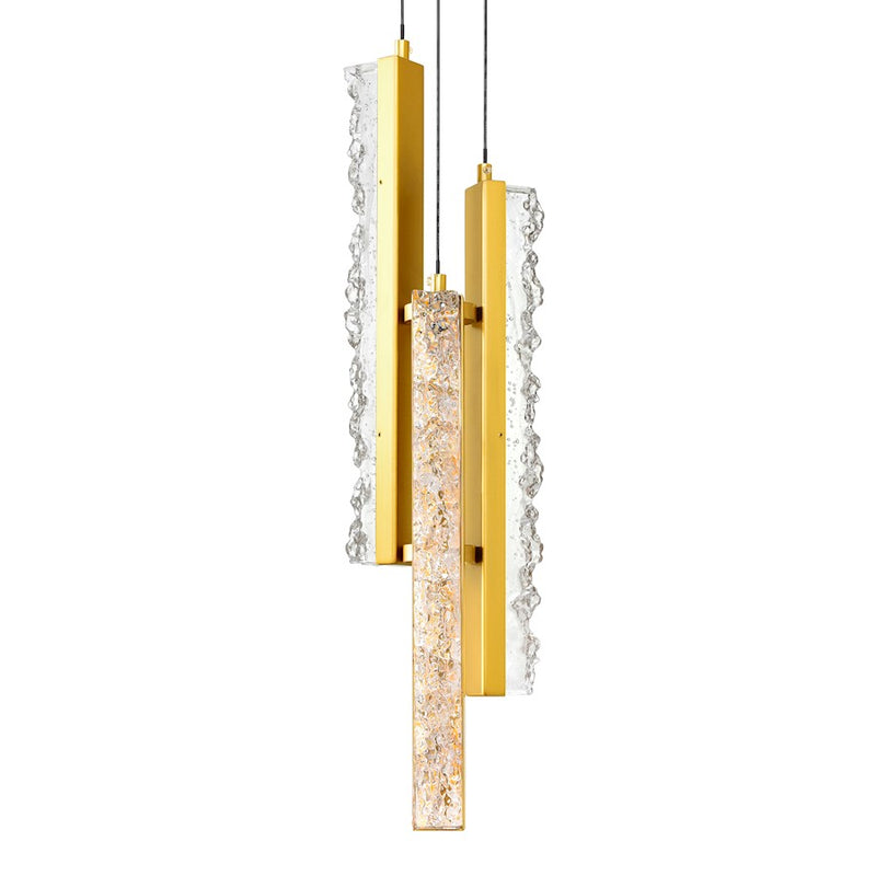 CWI Lighting Stagger Mini Pendant, Brass