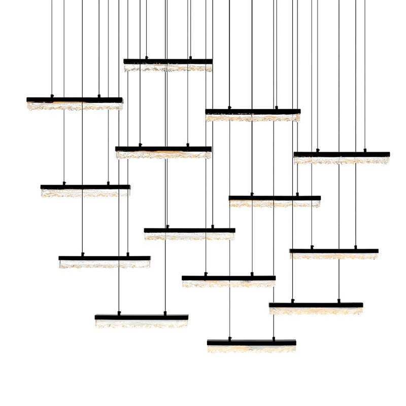 CWI Lighting Stagger 60" Chandelier, Black
