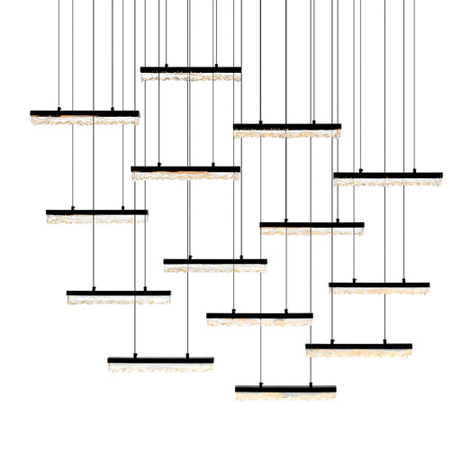 CWI Lighting Stagger 60" Chandelier, Black
