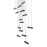 CWI Lighting Stagger 60" Chandelier, Black