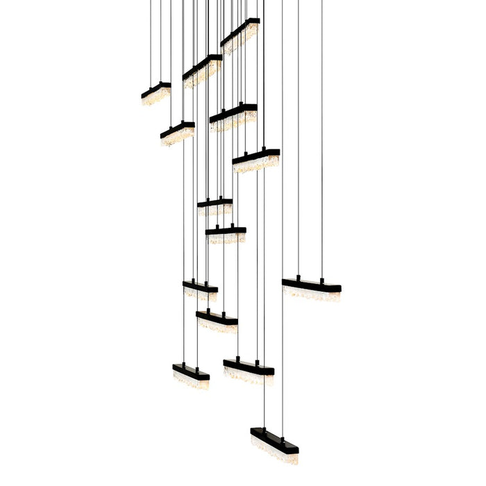 CWI Lighting Stagger 60" Chandelier, Black