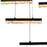 CWI Lighting Stagger 60" Chandelier, Black
