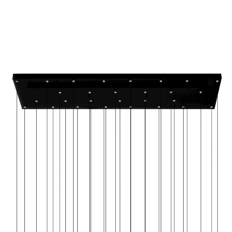 CWI Lighting Stagger 60" Chandelier, Black