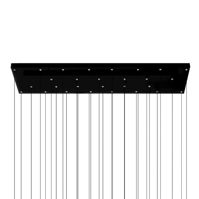 CWI Lighting Stagger 60" Chandelier, Black