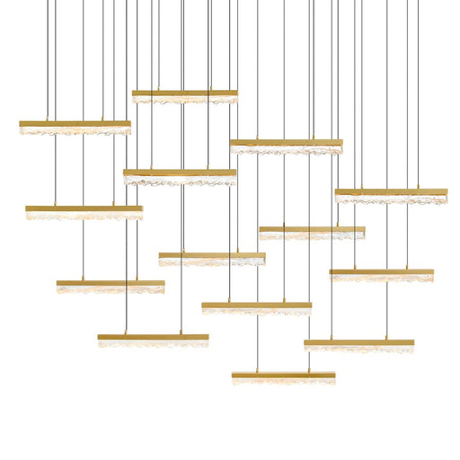 CWI Lighting Stagger 60" Chandelier, Brass