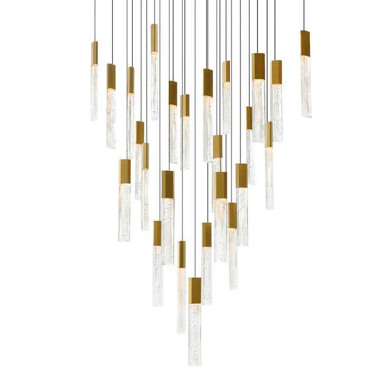 CWI Lighting Greta 28" Chandelier, Brass