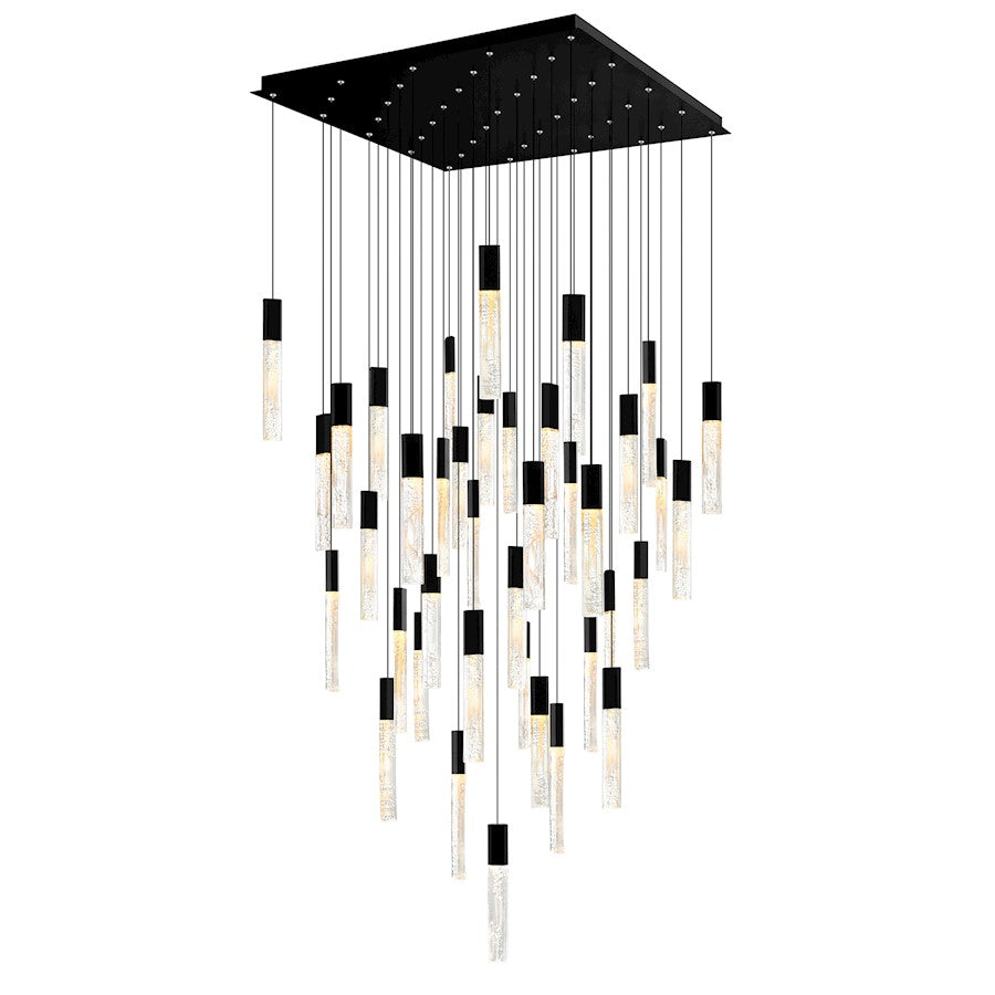 CWI Lighting Greta 36" Chandelier, Black - 1589P36-41-101