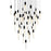 CWI Lighting Greta 36" Chandelier, Black