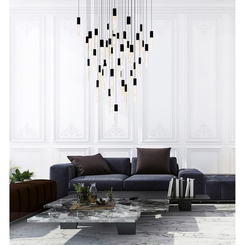 CWI Lighting Greta 36" Chandelier, Black
